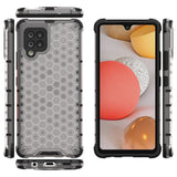 Honeycomb Case armor cover med TPU Bumper til Samsung Galaxy A42 5G gennemsigtig