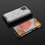 Honeycomb Case armor cover med TPU Bumper til Samsung Galaxy A42 5G gennemsigtig