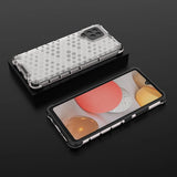 Honeycomb Case rustning med TPU Bumper til Samsung Galaxy A42 5G gennemsigtig