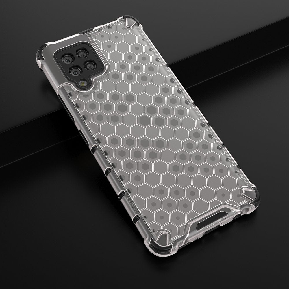 Honeycomb Case armor cover med TPU Bumper til Samsung Galaxy A42 5G gennemsigtig