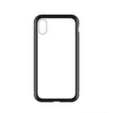 Wozinsky Full Magnetic Case Full Body Front og Back Cover med indbygget glas til Vivo X60 sort-gennemsigtig