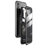 Wozinsky Full Magnetic Case Full Body Front og Back Cover med indbygget glas til Vivo X60 sort-gennemsigtig