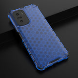 Honeycomb Case armor cover med TPU Bumper til Xiaomi Redmi K40 Pro + / K40 Pro / K40 / Poco F3 blå