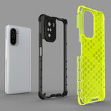Honeycomb Case armor cover med TPU Bumper til Xiaomi Redmi K40 Pro + / K40 Pro / K40 / Poco F3 grøn