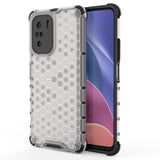 Honeycomb Case armor cover med TPU Bumper til Xiaomi Redmi K40 Pro + / K40 Pro / K40 / Poco F3 gennemsigtig