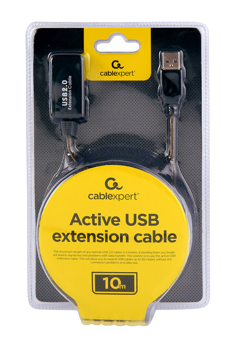 Gembird USB A/USB A M/F 10m USB-kabel USB 2.0 Sort