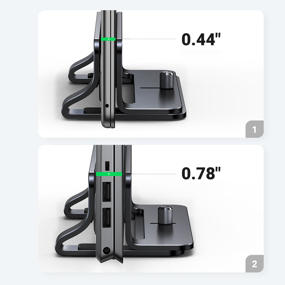 Ugreen Aluminium Vertical Stand Holder Stand for MacBook Laptop Tablet Silver (20471 LP258)