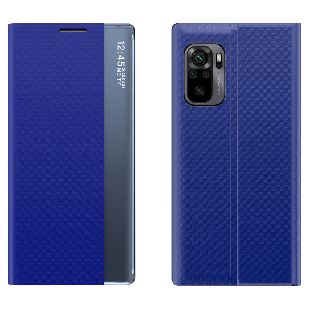 Sleep Case Bookcase Type Case med Smart Window til Xiaomi Redmi K40 Pro+ / K40 Pro / K40 / Poco F3 blå
