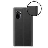 Sleep Case Bookcase Type Case med Smart Window til Xiaomi Redmi K40 Pro+ / K40 Pro / K40 / Poco F3 blå