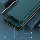 Eco Leather View Case Elegant Flip Cover Case med Stand Function Xiaomi Redmi K40 Pro + / K40 Pro / K40 / Poco F3 Red