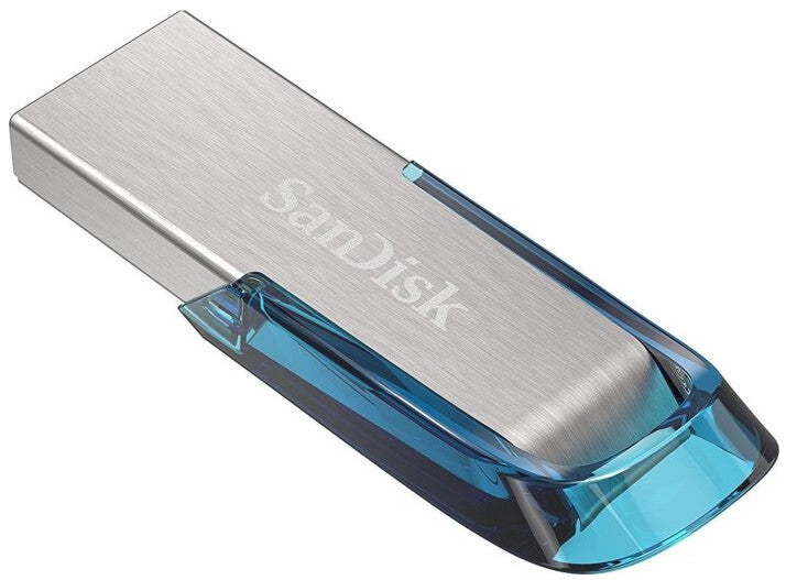 SanDisk Ultra Flair USB-nøgle 64 GB USB Type-A 3.2 Gen 1 (3.1 Gen 1) Blå, Sølv