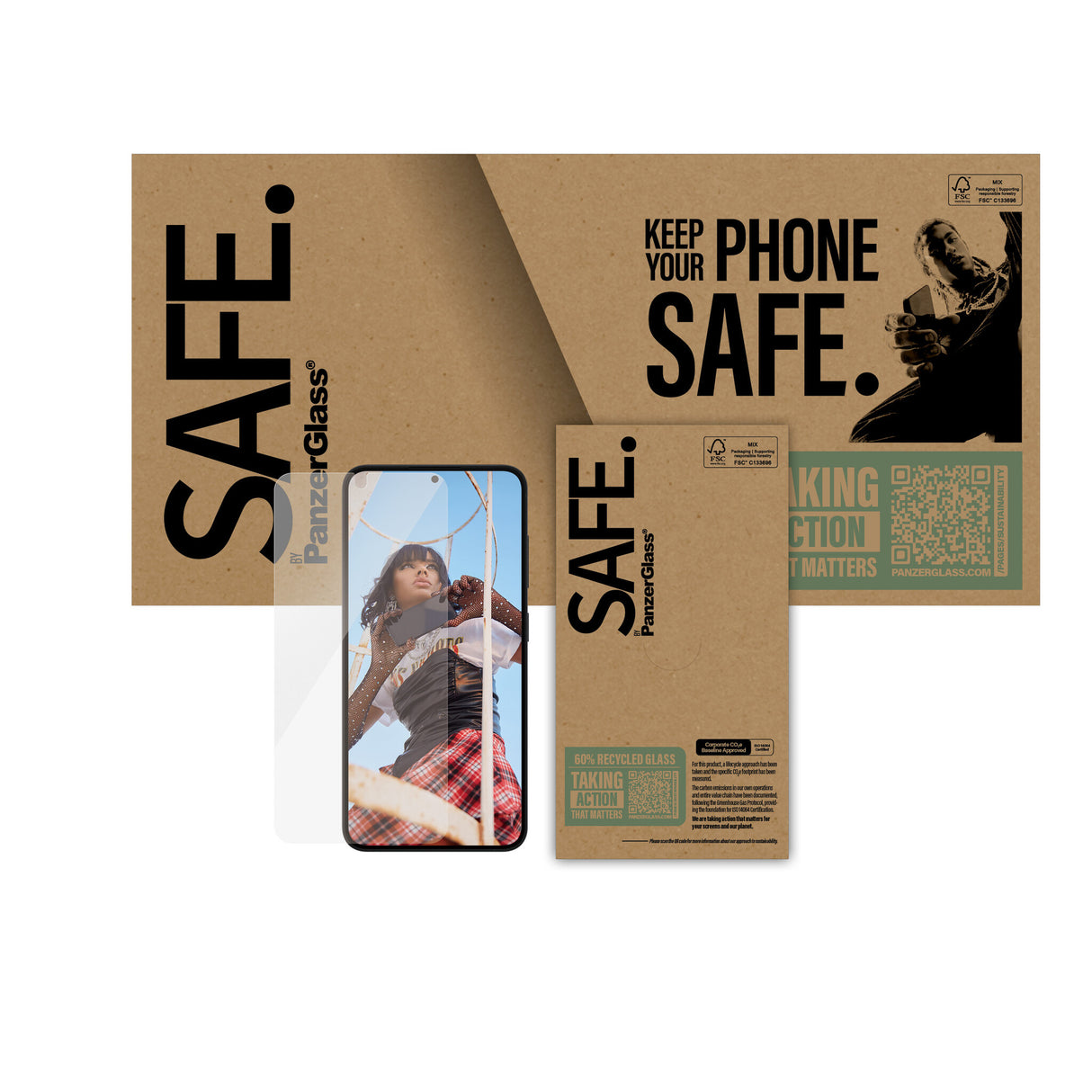 PanzerGlass SAFE. by ® Skærmbeskyttelse Samsung Galaxy S25 | S24 | Ultra-Wide Fit