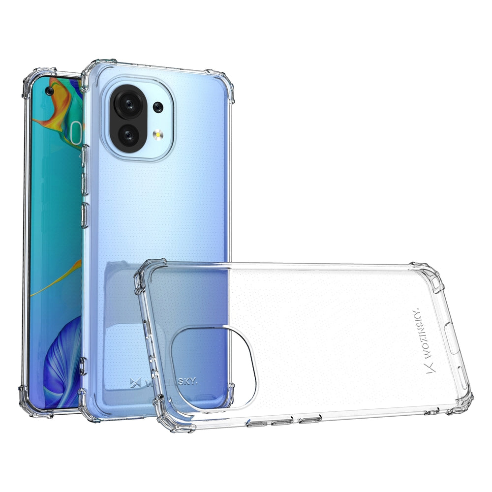 Wozinsky Anti Shock holdbar kuffert med militær beskyttelse til Xiaomi Mi 11 gennemsigtig