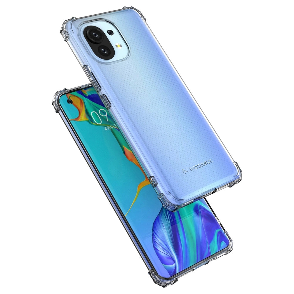 Wozinsky Anti Shock holdbar kuffert med militær grad beskyttelse til Xiaomi Mi 11 gennemsigtig