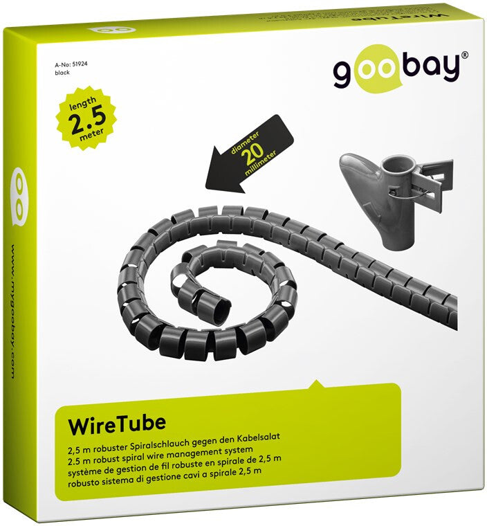 goobay WireTube 2.5m Sort