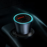 Baseus Golden Contactor Pro fast car charger USB Type C / USB 40 W Power Delivery 3.0 Quick Charge 4+ SCP FCP AFC + USB Type C cable - Lightning gray (TZCCJD-B0G)