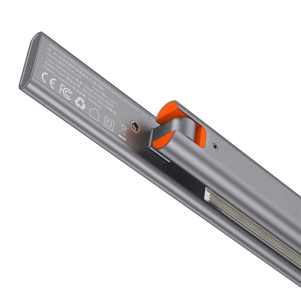 Baseus Smart Eye trådløs LED-skrivbordslampe med batteri 2200 mAh grå (DGZG-0G)