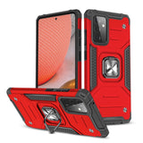 Wozinsky Ring Armor Case Kickstand Tough Rugged Cover til Samsung Galaxy A72 4G rød