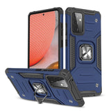 Wozinsky Ring Armor Case Kickstand Tough Rugged Cover til Samsung Galaxy A72 4G blå