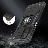 Wozinsky Ring Armor Case Kickstand Tough Rugged Cover til Samsung Galaxy A72 4G blå