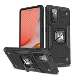 Wozinsky Ring Armor Case Kickstand Tough Rugged Cover til Samsung Galaxy A72 4G sort