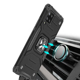 Wozinsky Ring Armor Case Kickstand Tough Rugged Cover til Samsung Galaxy A42 5G lyserød