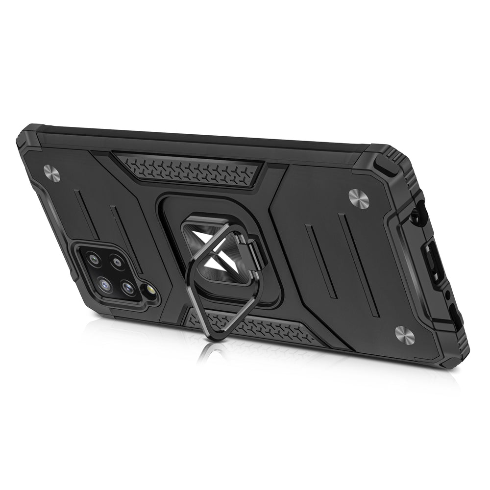 Wozinsky Ring Armor Case Kickstand Tough Rugged Cover til Samsung Galaxy A42 5G rød