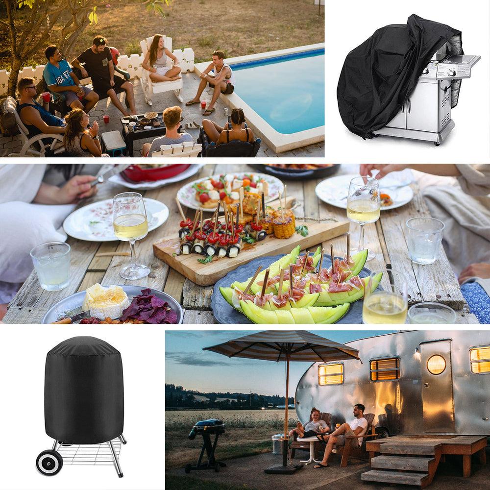 Vandtæt grilldæksel, cykeldæksel, scooterdæksel L sort