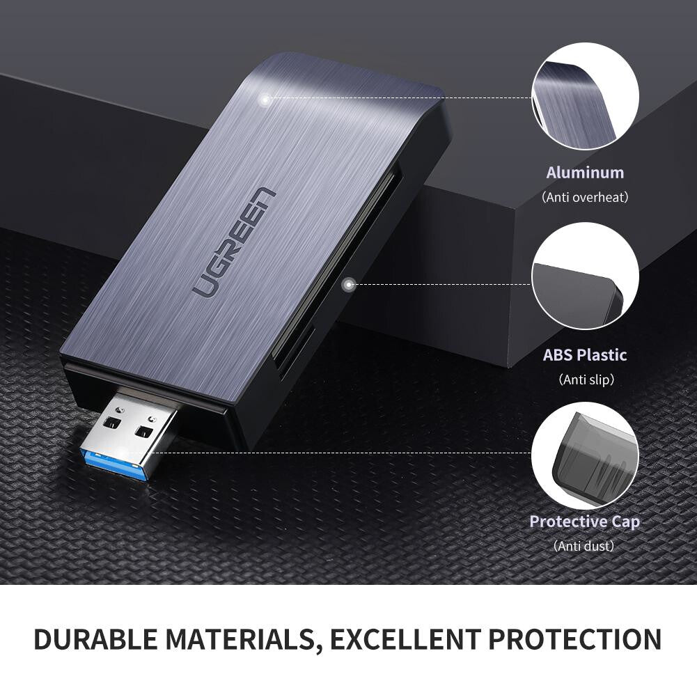 Ugreen 50541 kortlæser USB 3.2 Gen 1 (3.1 Gen 1) Stål