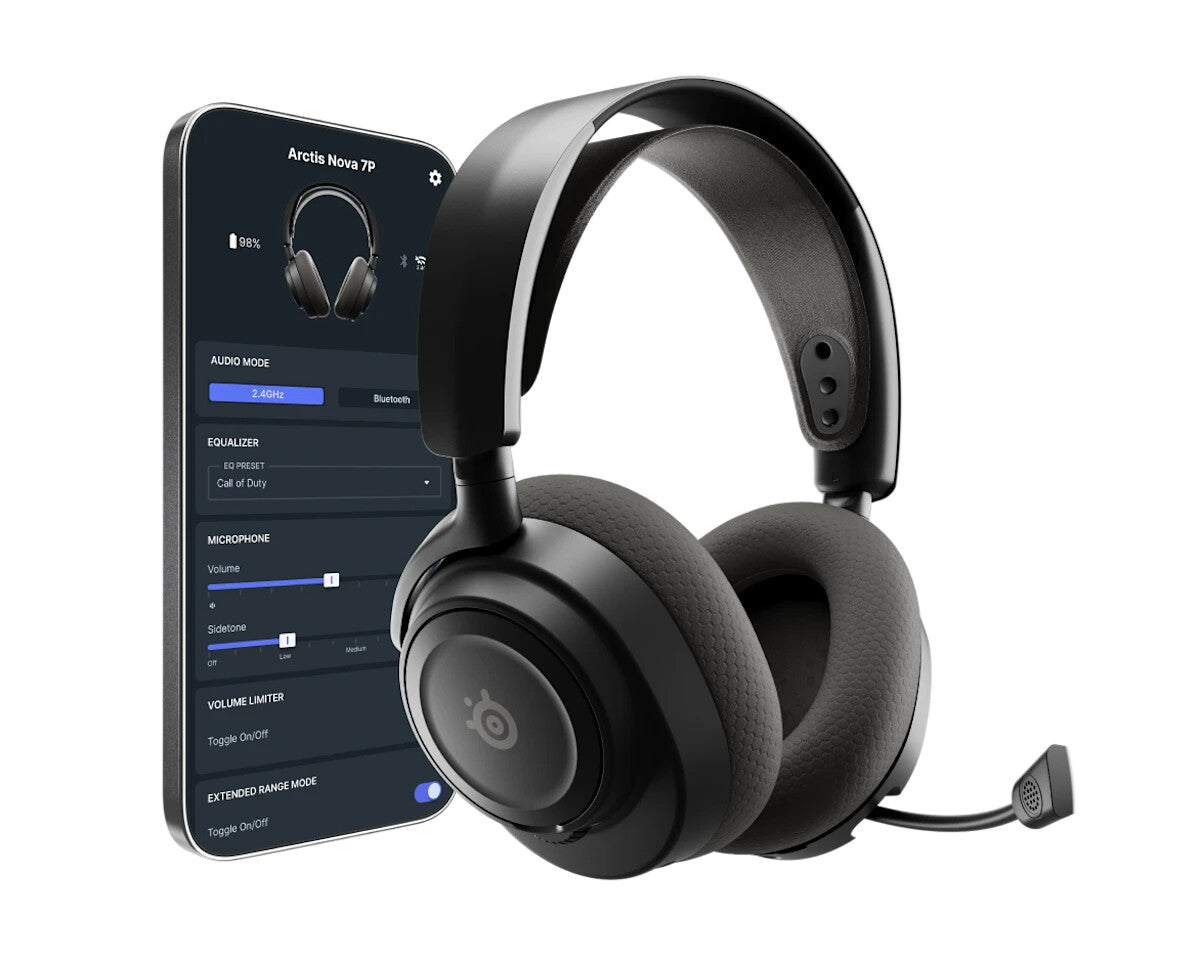 Steelseries Arctis Nova 7P Wireless Gen 2 Headset Kabel & trådløs Spil USB Type-C Bluetooth Sort