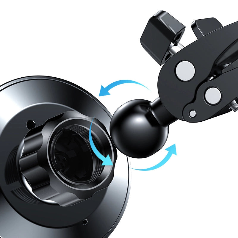 Joyroom Car Magnetic Holder Qi Wireless Inductive Charger 15W (MagSafe Kompatibel til iPhone) Sort (JR-ZS240)