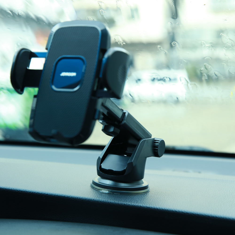 Joyroom biltelefonholder med teleskopisk udstrækbar arm til instrumentbræt og forrude sort (JR-ZS259)