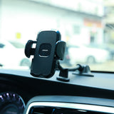 Joyroom biltelefonholder med fleksibel arm til instrumentbræt eller forrude, sort (JR-ZS259)