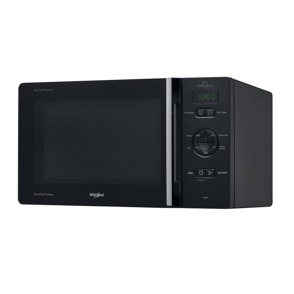 Whirlpool Chef Plus MCP 345 BL Sort Grill mikroovn Bordplade 25 L 800 W