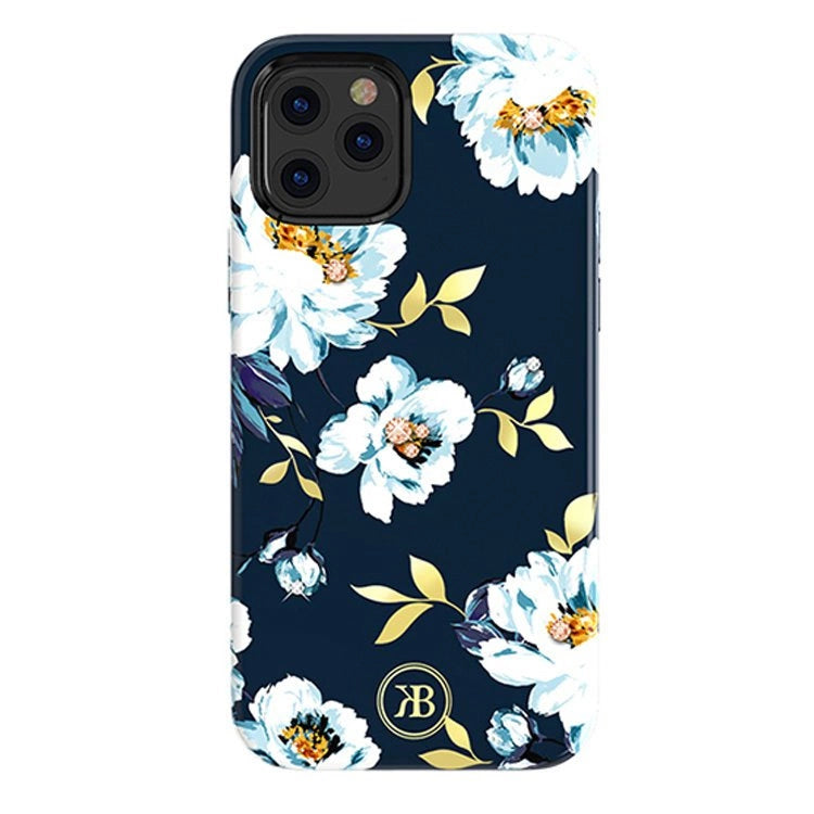 Kingxbar Blossom-kasse dekoreret med originale Swarovski-krystaller iPhone 12 mini flerfarvet (Gardenia)