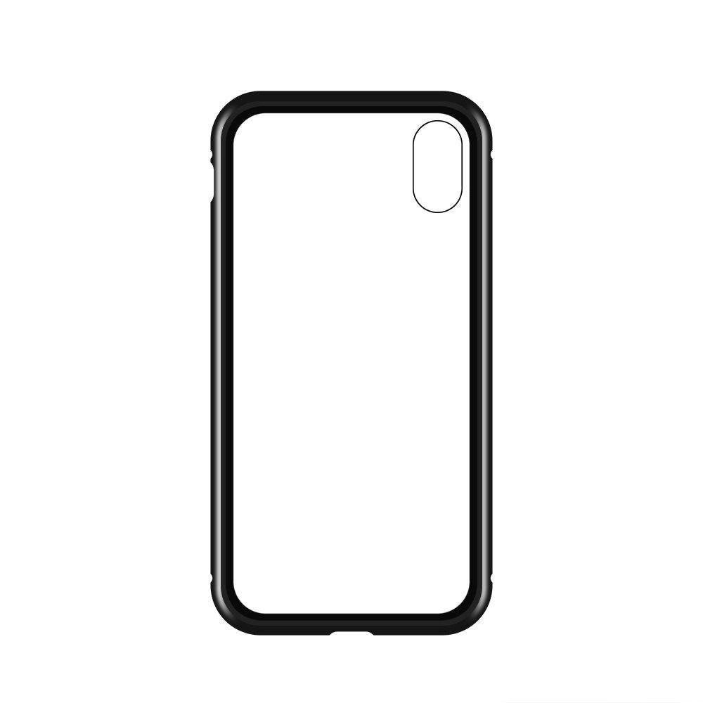 Wozinsky Full Magnetic Case Full Body Front og Back Cover med indbygget glas til Samsung Galaxy A72 4G sort-gennemsigtig