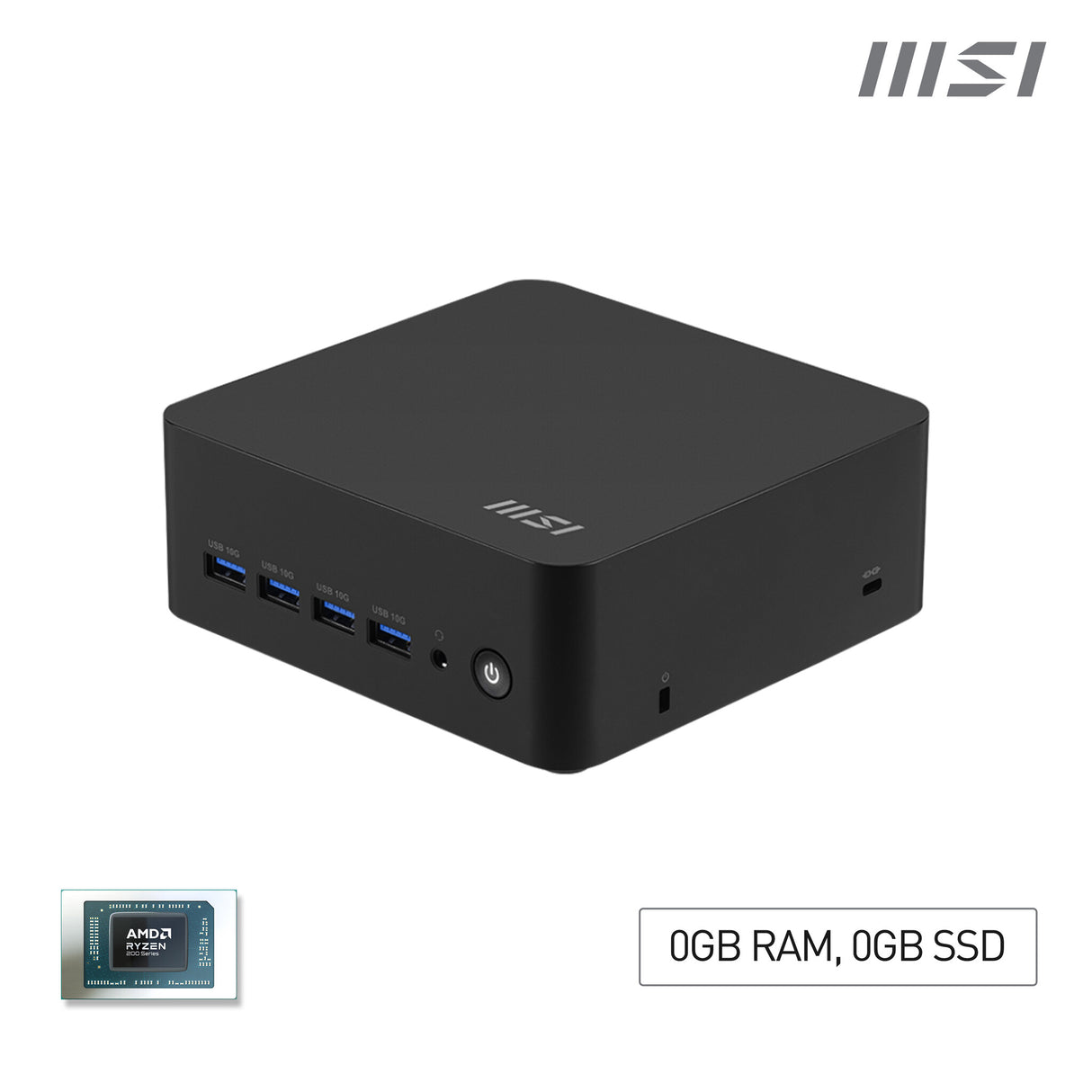 MSI Cubi Z AI 8M-006BEU USFF Sort 8845HS AMD SoC 5,1 GHz Indbyggede højttaler(e)