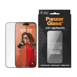 PanzerGlass ® Ceramic Skærmbeskyttelse iPhone 15 Pro | Ultra-Wide Fit m. EasyAligner