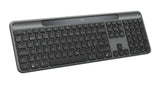 Logitech Signature Slim Solar+ K980 tastatur Universel RF trådløs + Bluetooth QWERTY Dansk, Finsk, Norsk, Svensk Grafit