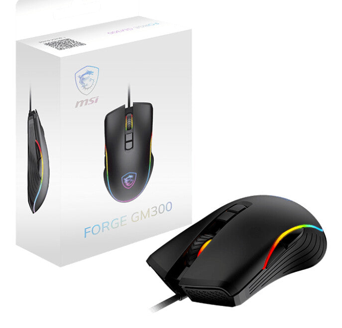 MSI FORGE GM300 mus Spil Ambidextrous USB Type-A Optisk 7200 dpi
