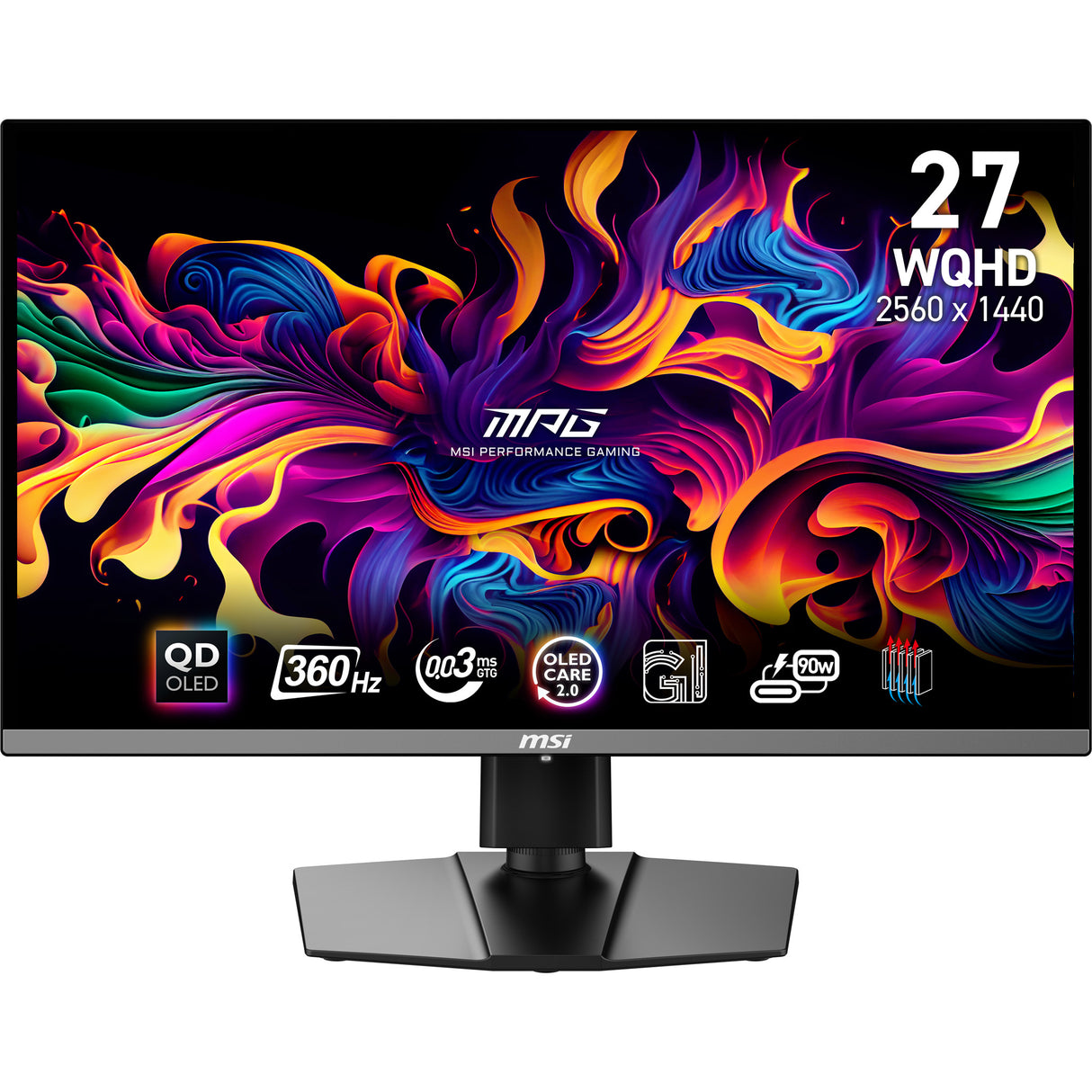 MSI MPG 271QRX QD-OLED 26.5 2560 x 1440 (2K) HDMI DisplayPort USB-C 360Hz Pivot Skærm