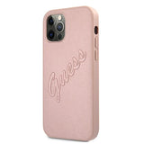 Guess GUHCP12LRSAVSRG iPhone 12 Pro Max 6.7" pink/pink hardcase Saffiano Vintage Script