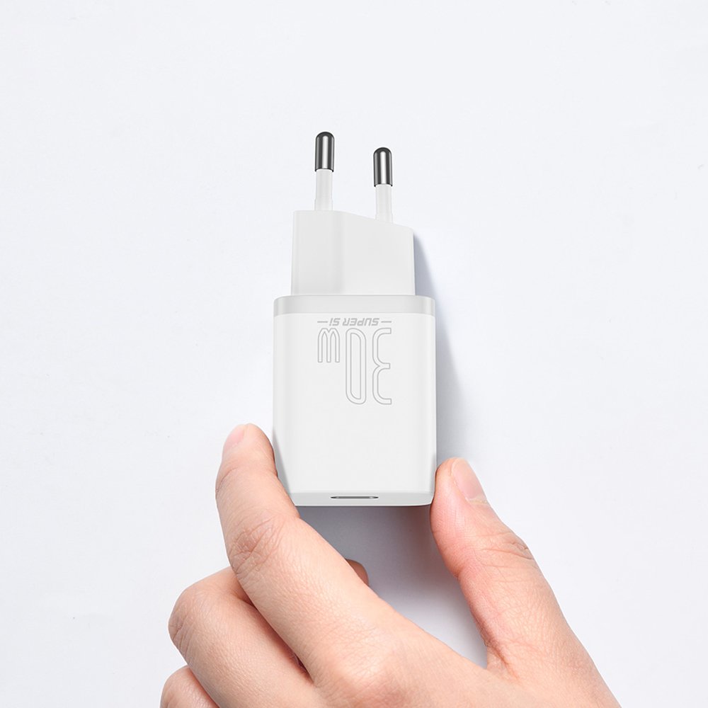 Baseus Super Si 1C fast charger USB Type C 30W Power Delivery Quick Charge white (CCSUP-J02)