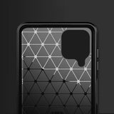 Carbon Case Flexible Cover TPU Case til Samsung Galaxy A22 4G sort
