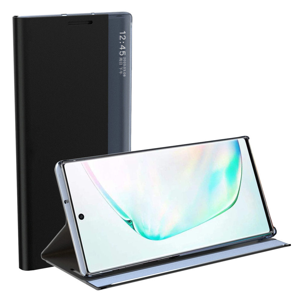 Sleep Case Bookcase Type Case med Smart Window til Samsung Galaxy A22 4G blå