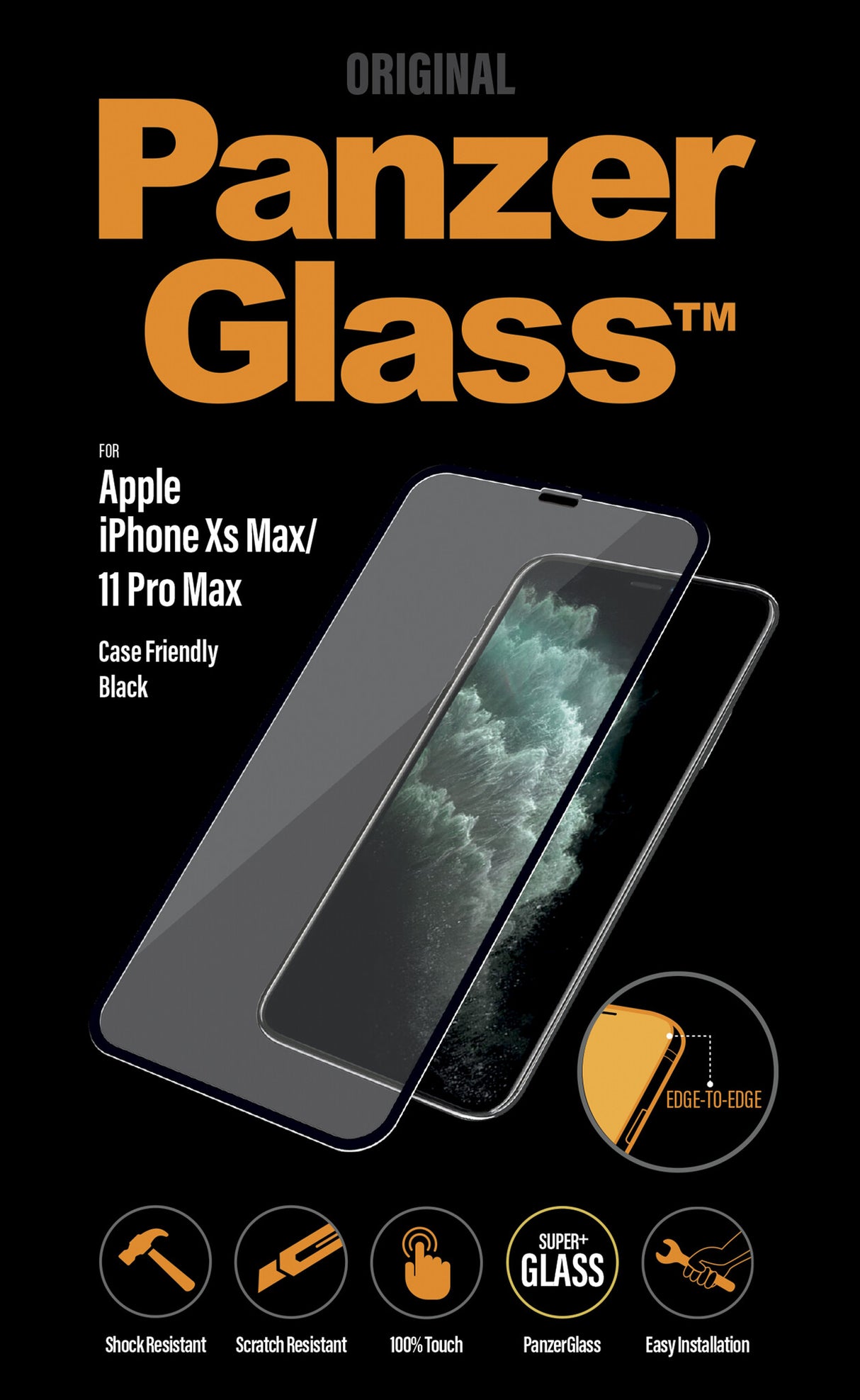 PanzerGlass ® Skærmbeskyttelse iPhone 11 Pro Max | Xs Max | Edge-to-Edge
