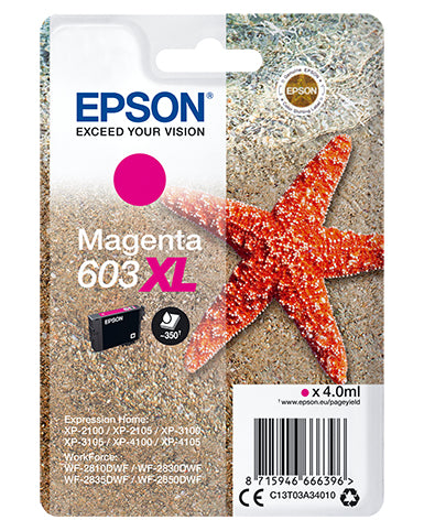 Epson C13T03A34020 blækpatron 1 stk Original Højt (XL) udbytte Magenta
