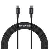 Baseus CATYS-C01 USB-C - USB-C PD QC FCP kabel 100W 5A 480Mb/s 2m - sort