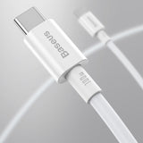 Baseus CATYS-C02 USB-C - USB-C PD QC FCP-kabel 100W 5A 2m - hvid