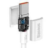 Baseus CATYS-C02 USB-C - USB-C PD QC FCP-kabel 100W 5A 2m - hvid